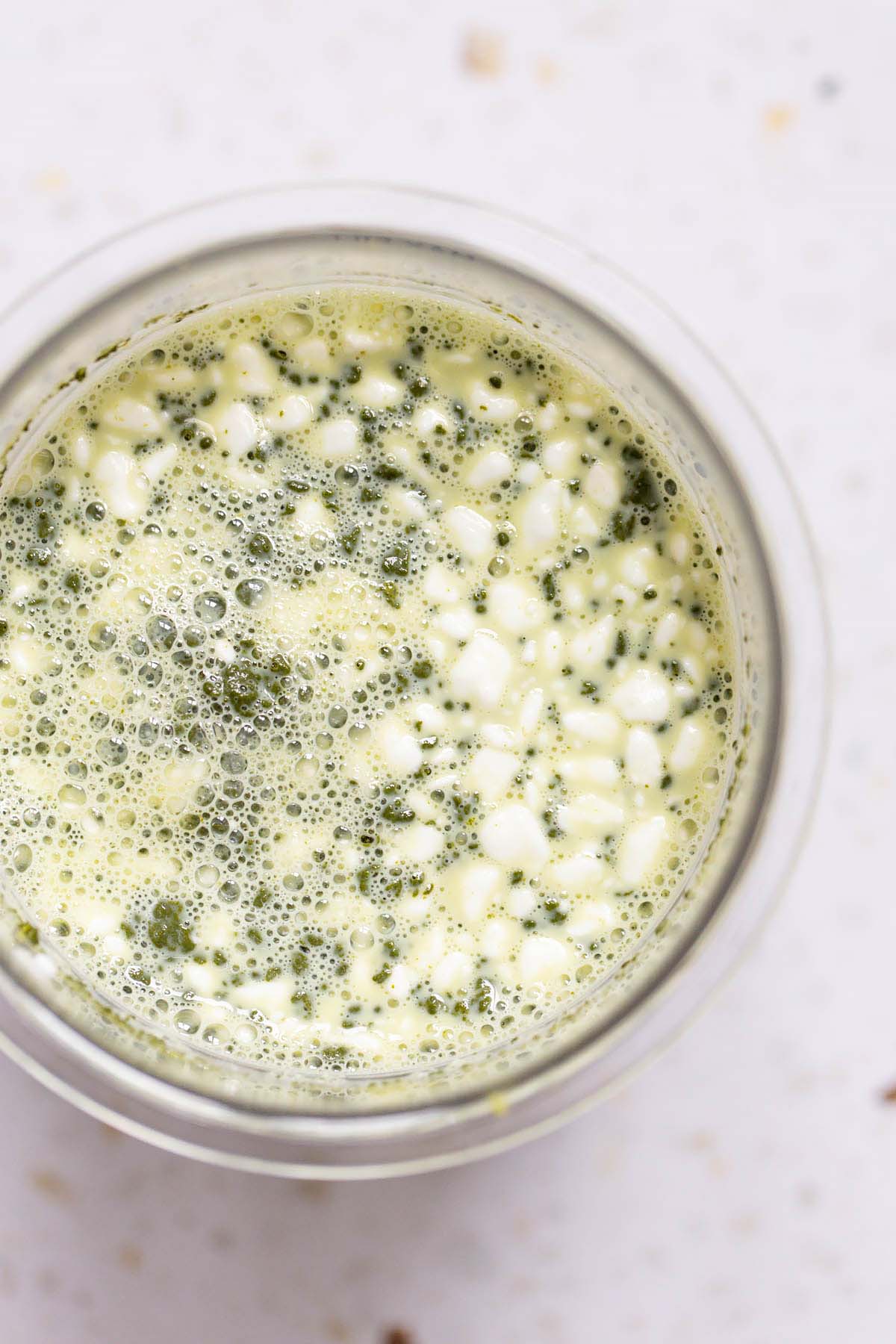 Matcha Creami ingredients stirred together