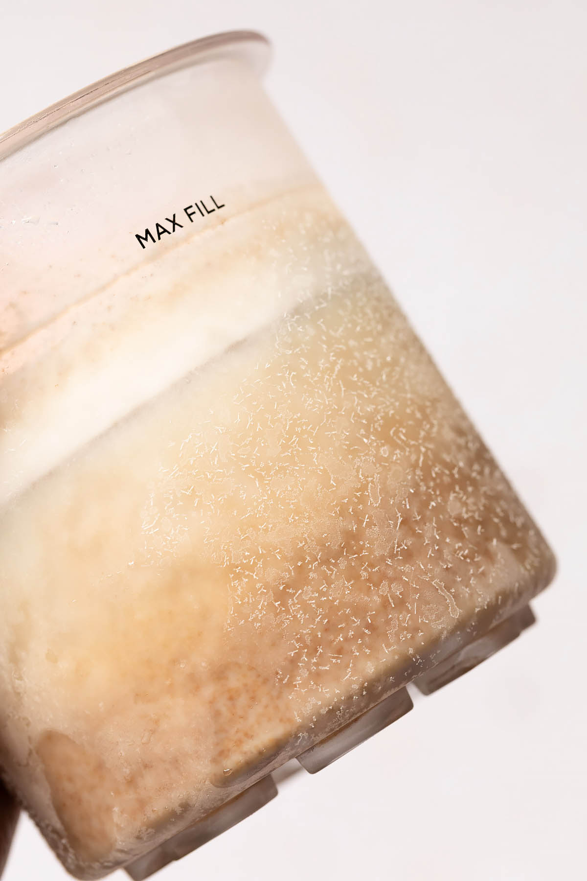 Frozen cinnamon ice cream in Ninja Creami