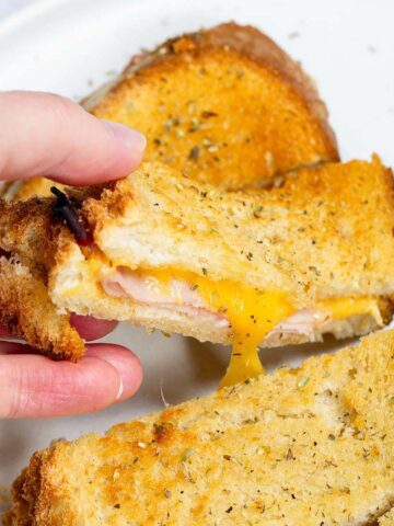 Air fryer ham and cheese sandwich