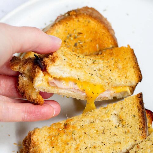 Air fryer ham and cheese sandwich