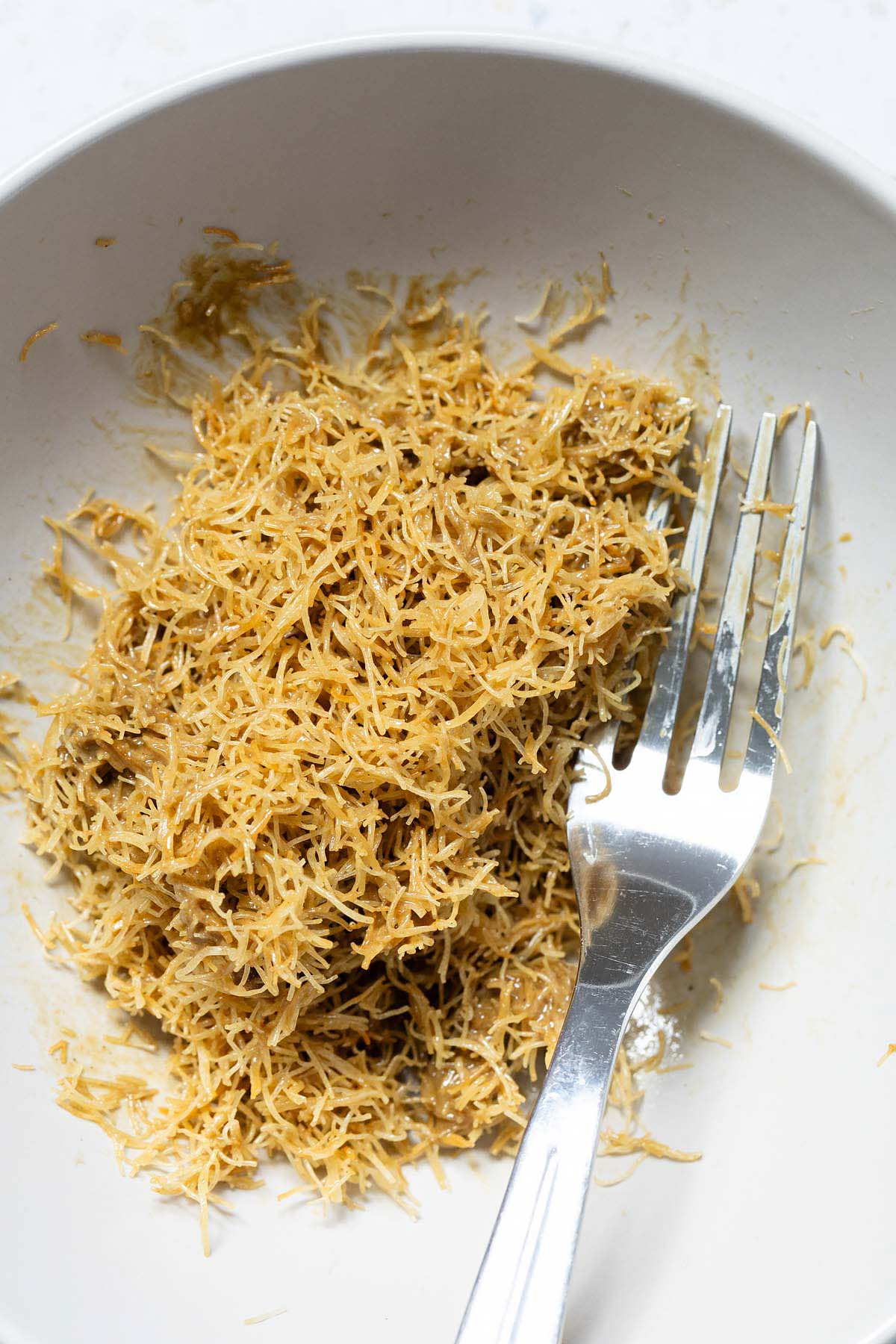 Crispy kadayif mixed with pistachio cream