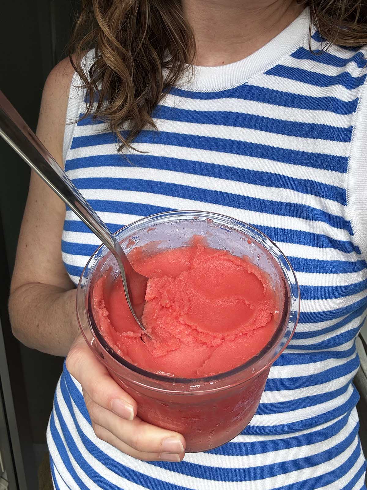 Ninja Creami watermelon sorbet