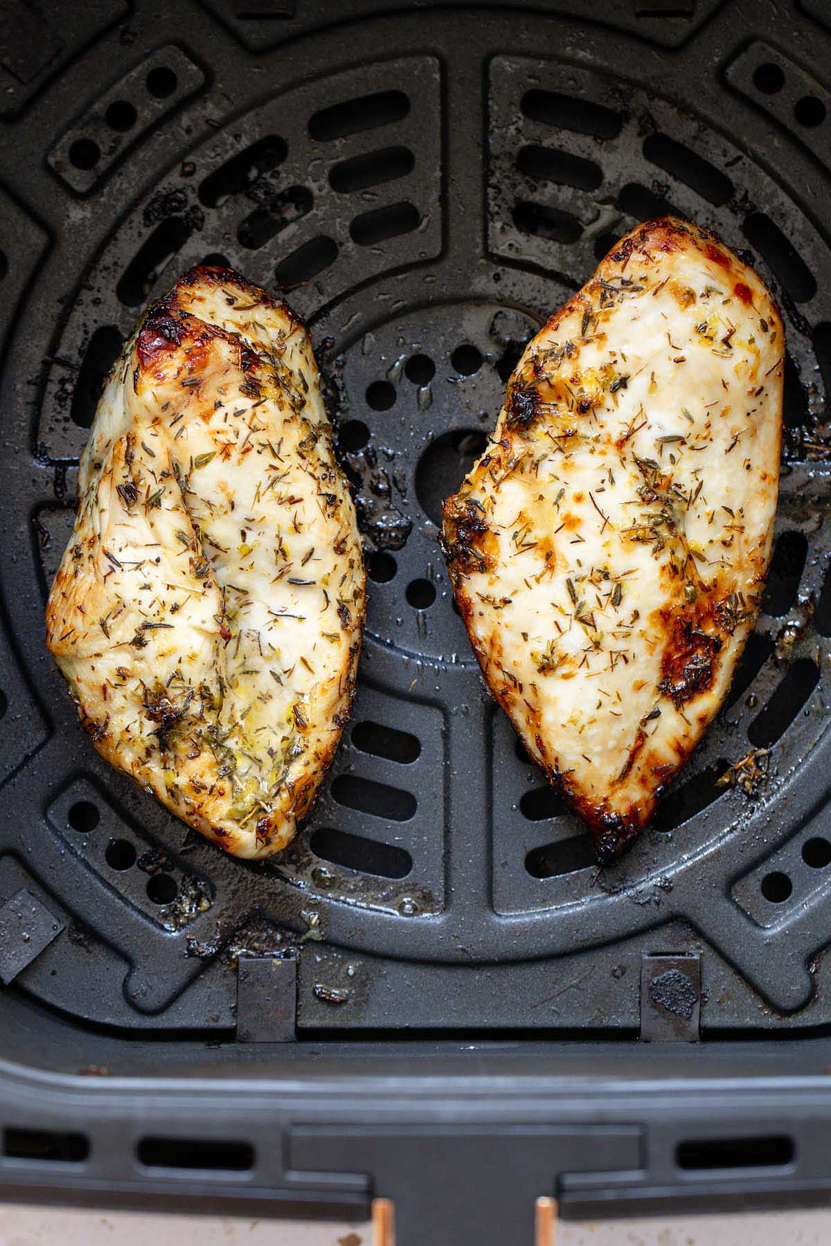 Lemon herb chicken in air fryer