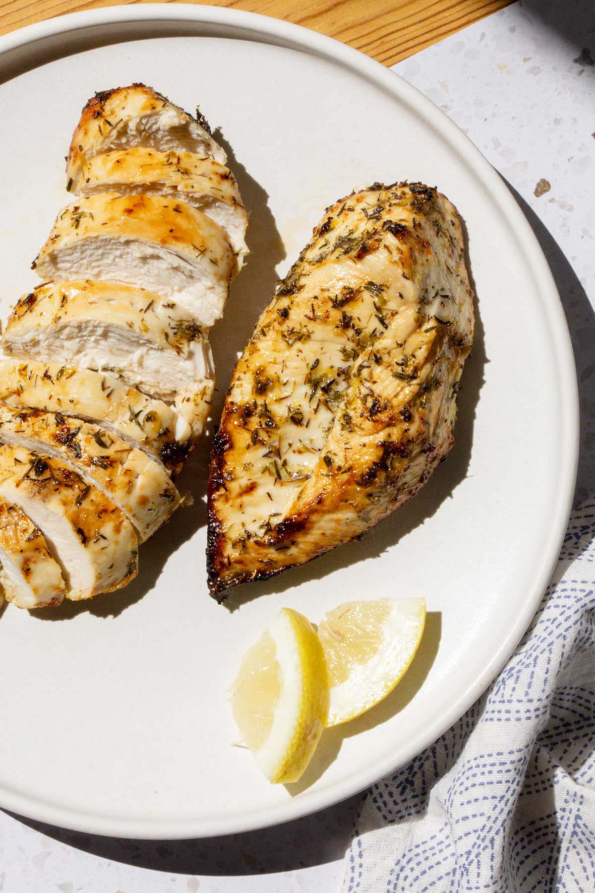 Air fryer lemon herb chicken