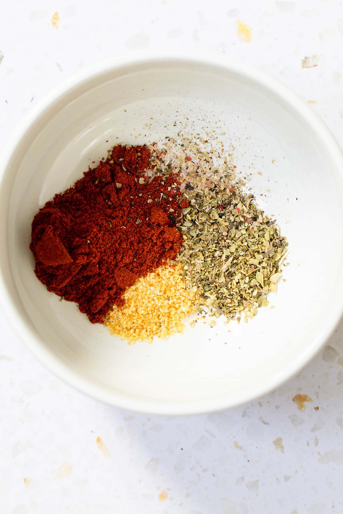 Seasonings in a small bowl