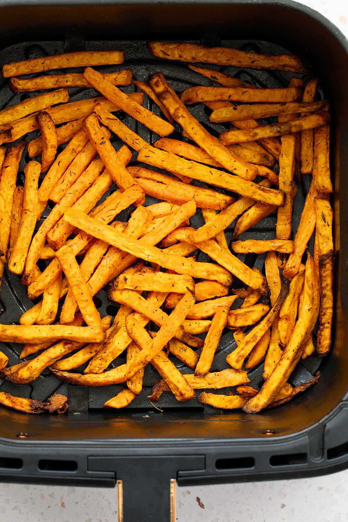 Homemade sweet potato fries in air fryer