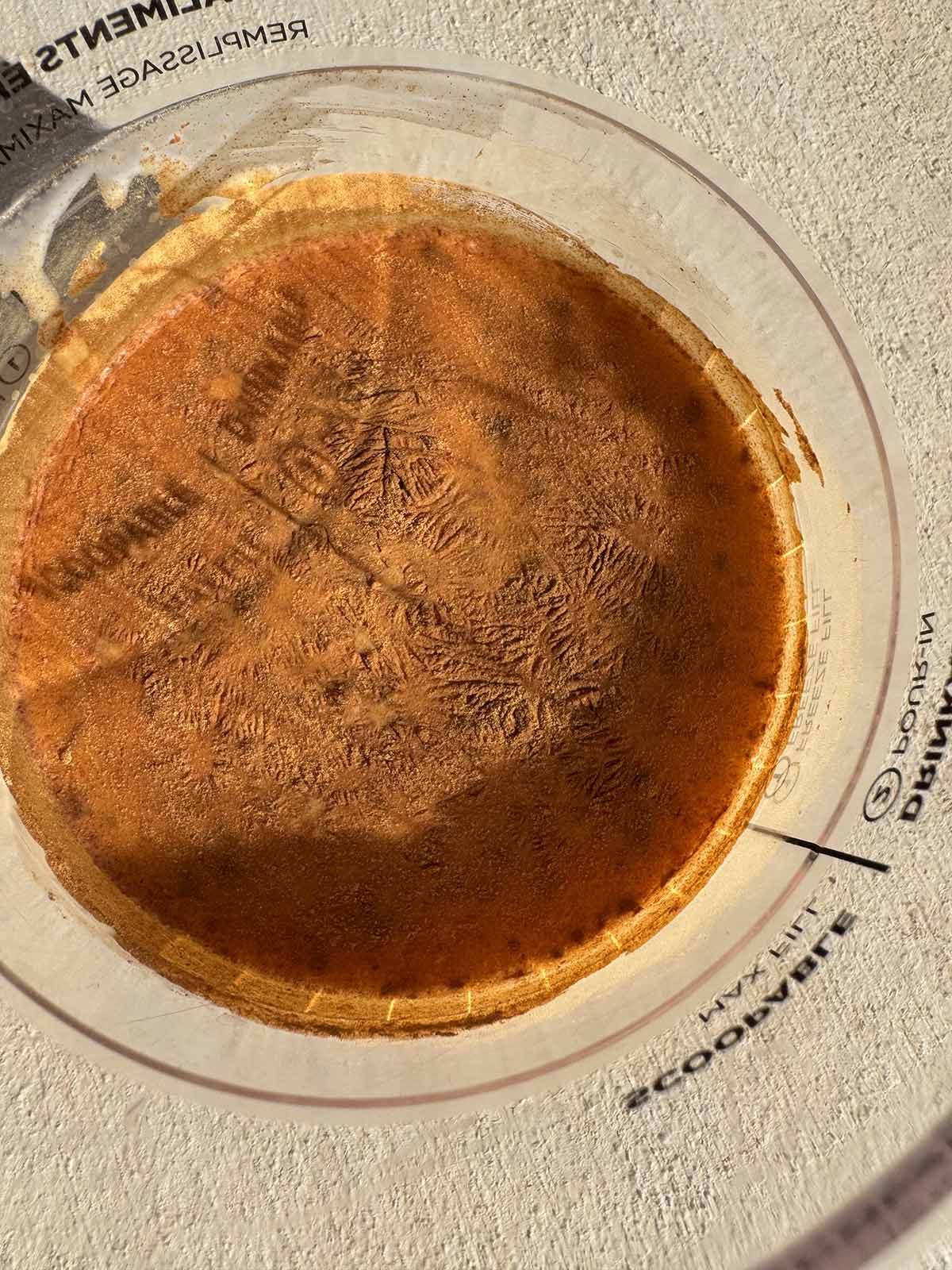 Cinnamon and eggnog in a Ninja Creami container