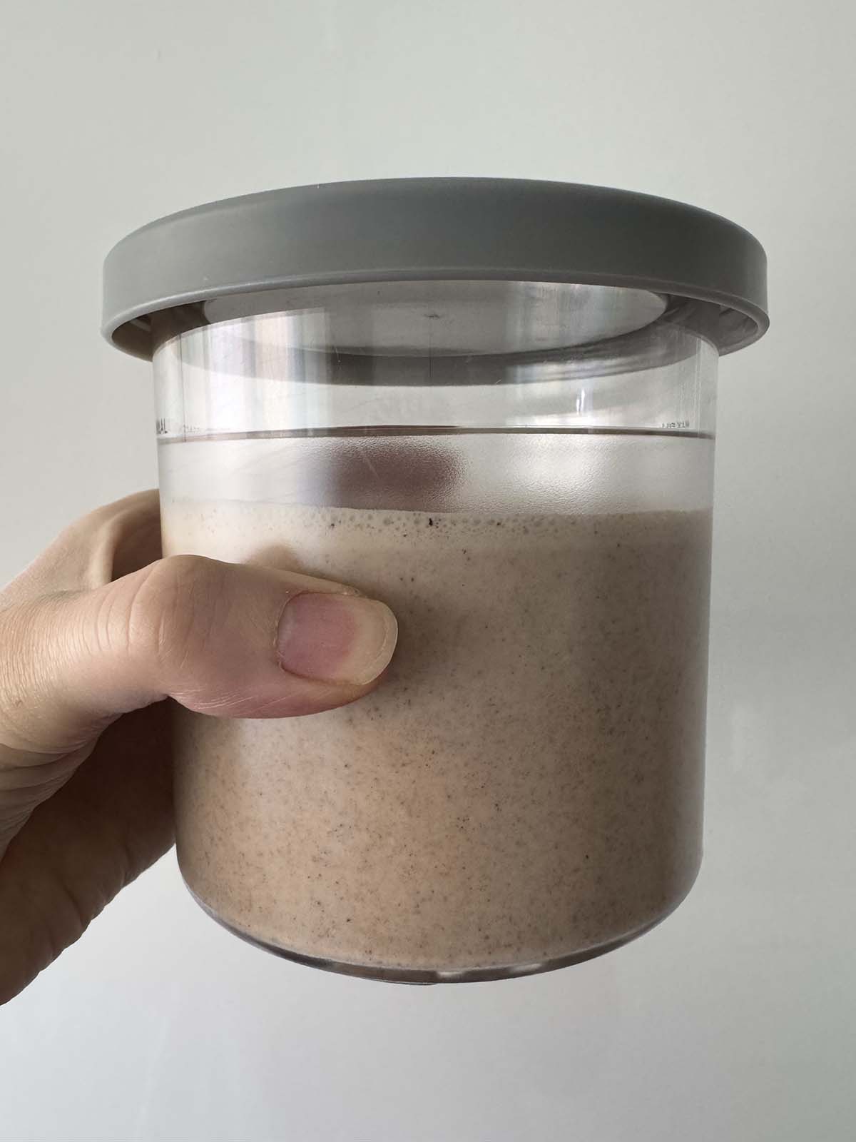 Unfrozen gingerbread ice cream