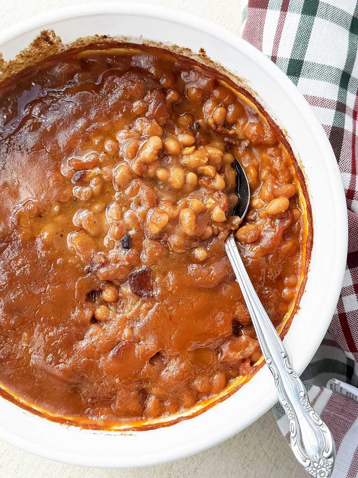 Homemade brown sugar baked beans