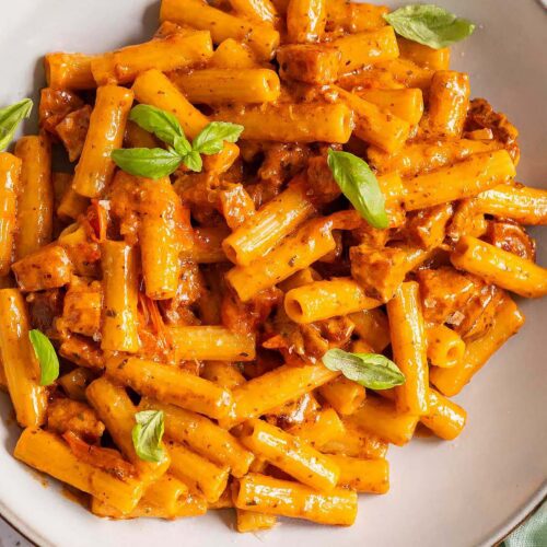 Calabrian pesto pasta with sausage