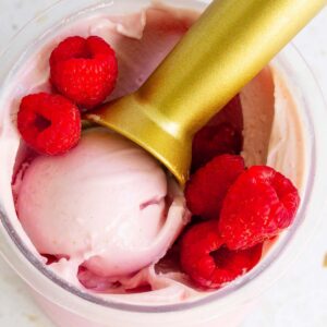 Ninja Creami raspberry protein ice cream