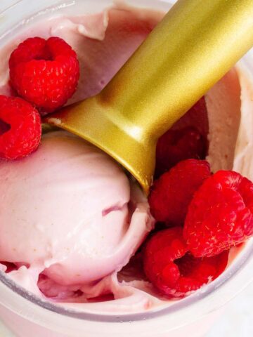 Ninja Creami raspberry protein ice cream