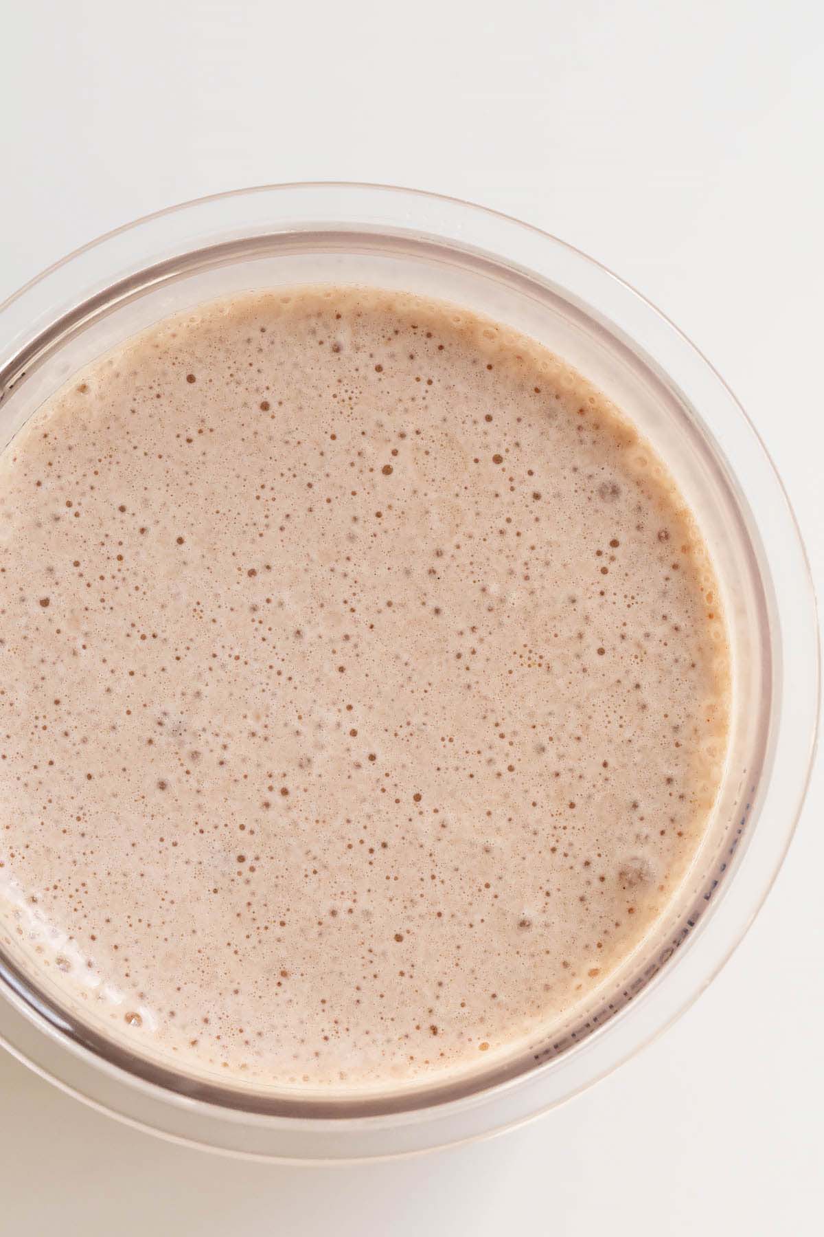 Blended unfrozen ice cream