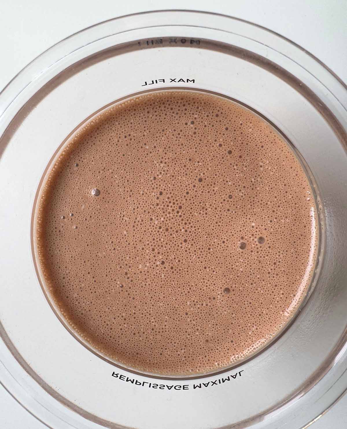 Blended Ninja Creami nutella ice cream