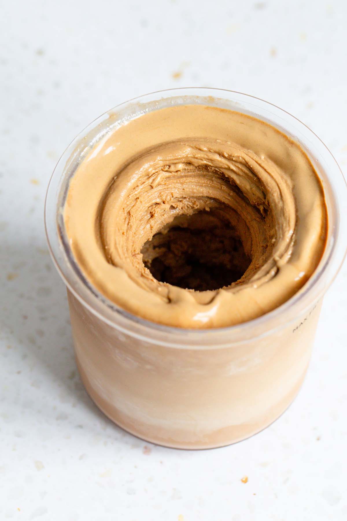 Ninja Creami nutella ice cream after processing