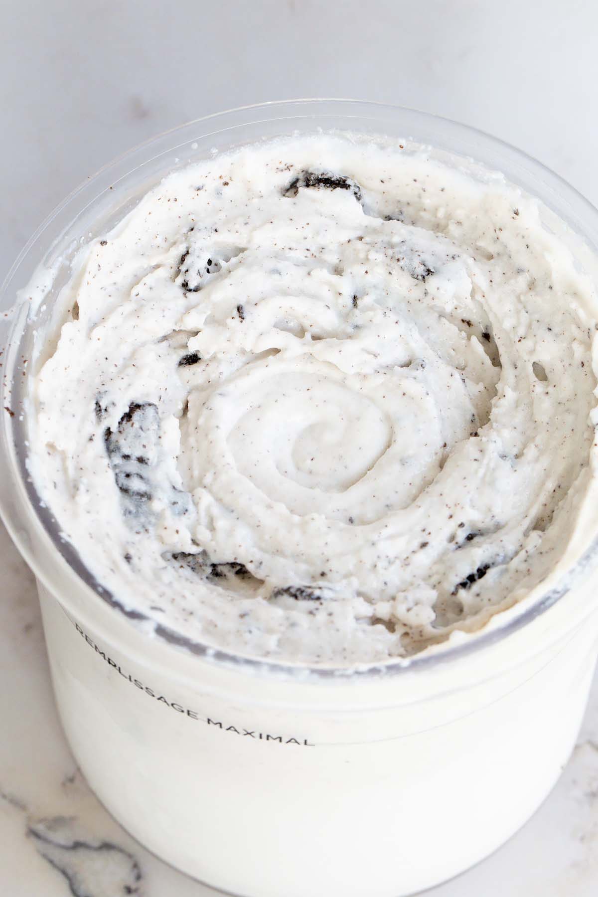 Protein ice cream mixed together
