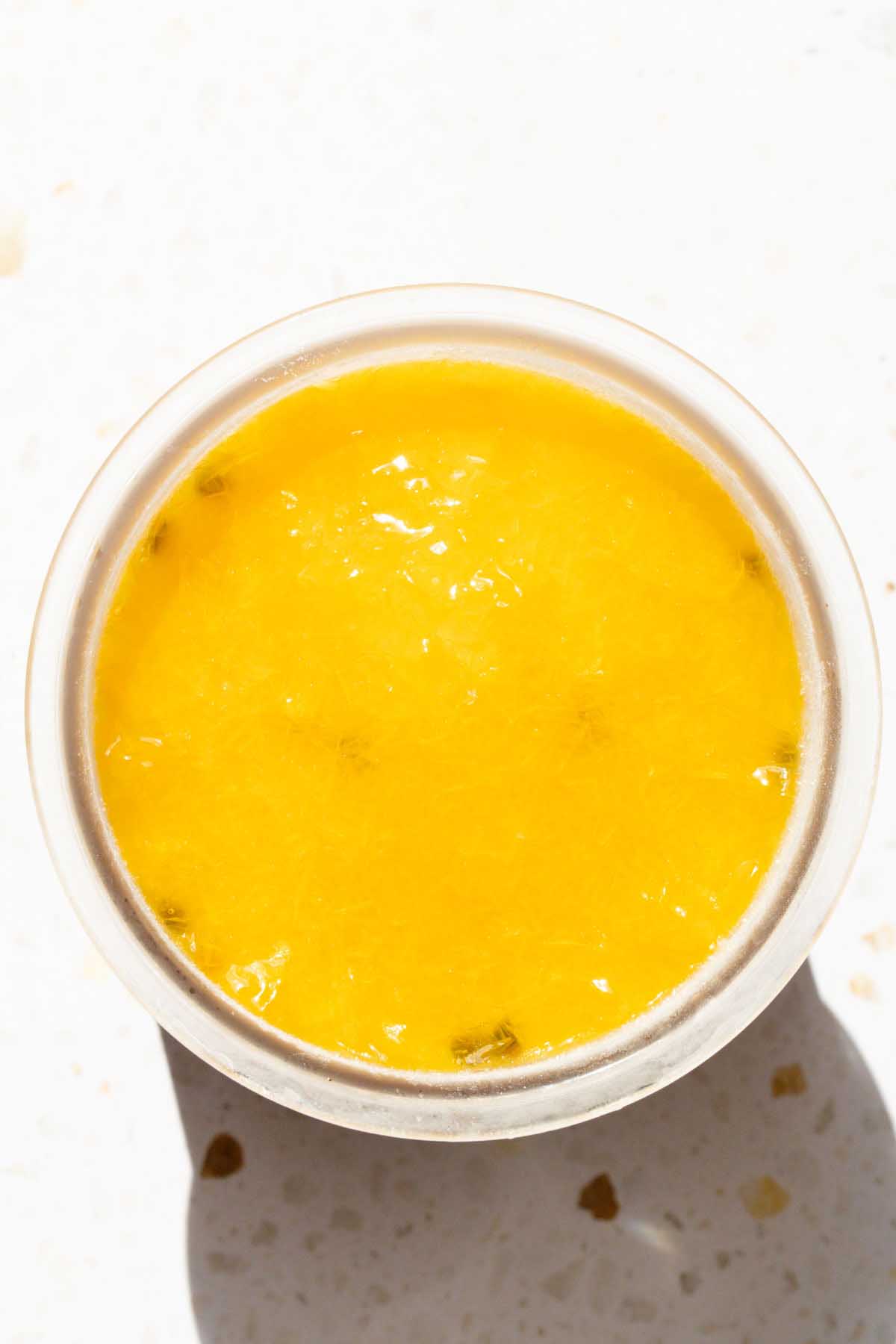 Frozen Ninja Creami passionfruit sorbet