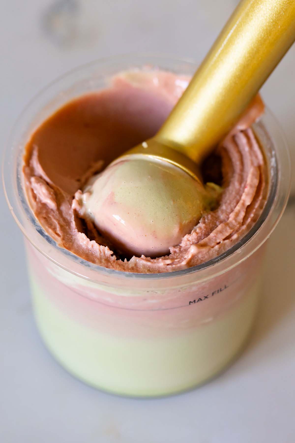 Ninja Creami strawberry matcha ice cream