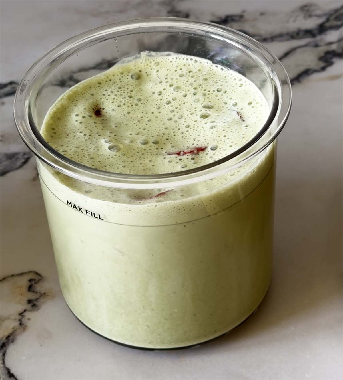 Unfrozen strawberry matcha ice cream
