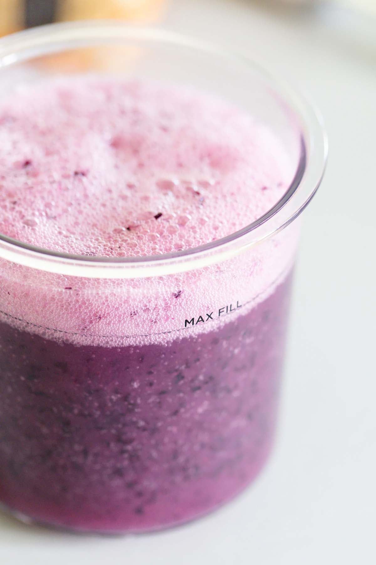 Blended ingredients in Ninja Creami container