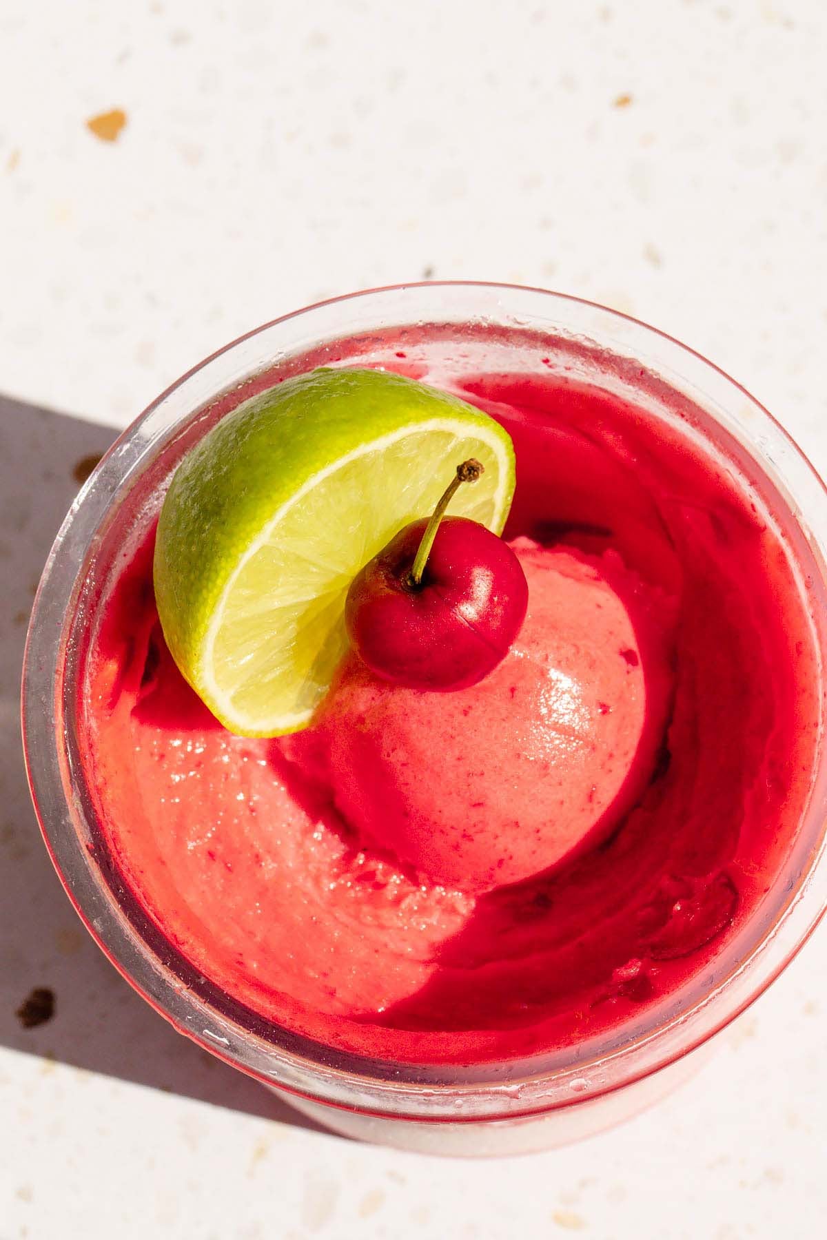Ninja Creami cherry lime sorbet