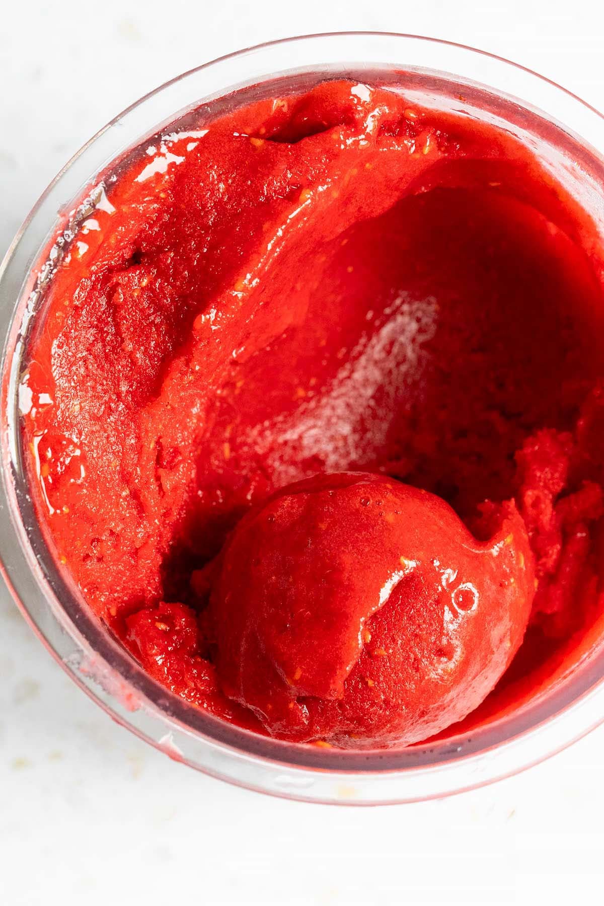 Ninja Creami raspberry sorbet