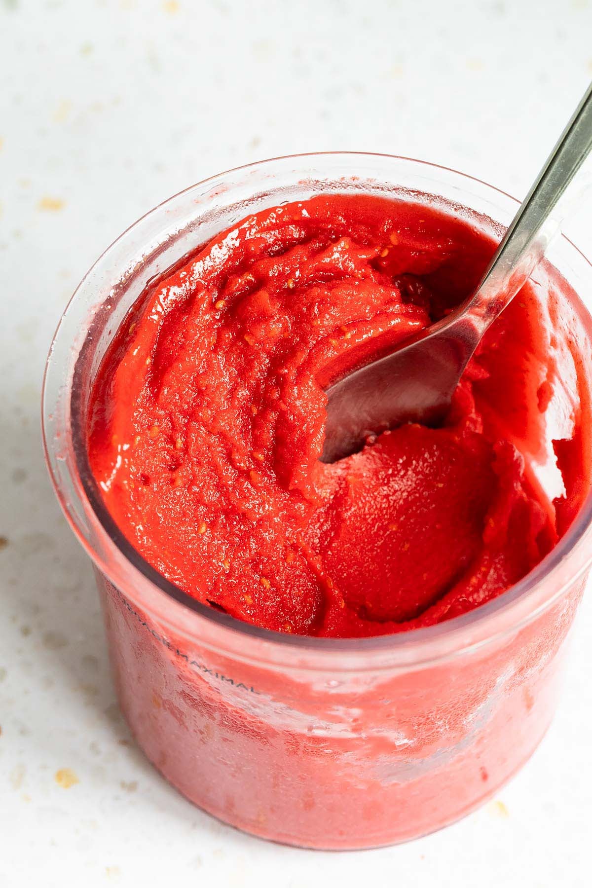 Ninja Creami raspberry sorbet