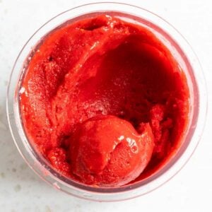 Ninja Creami raspberry sorbet