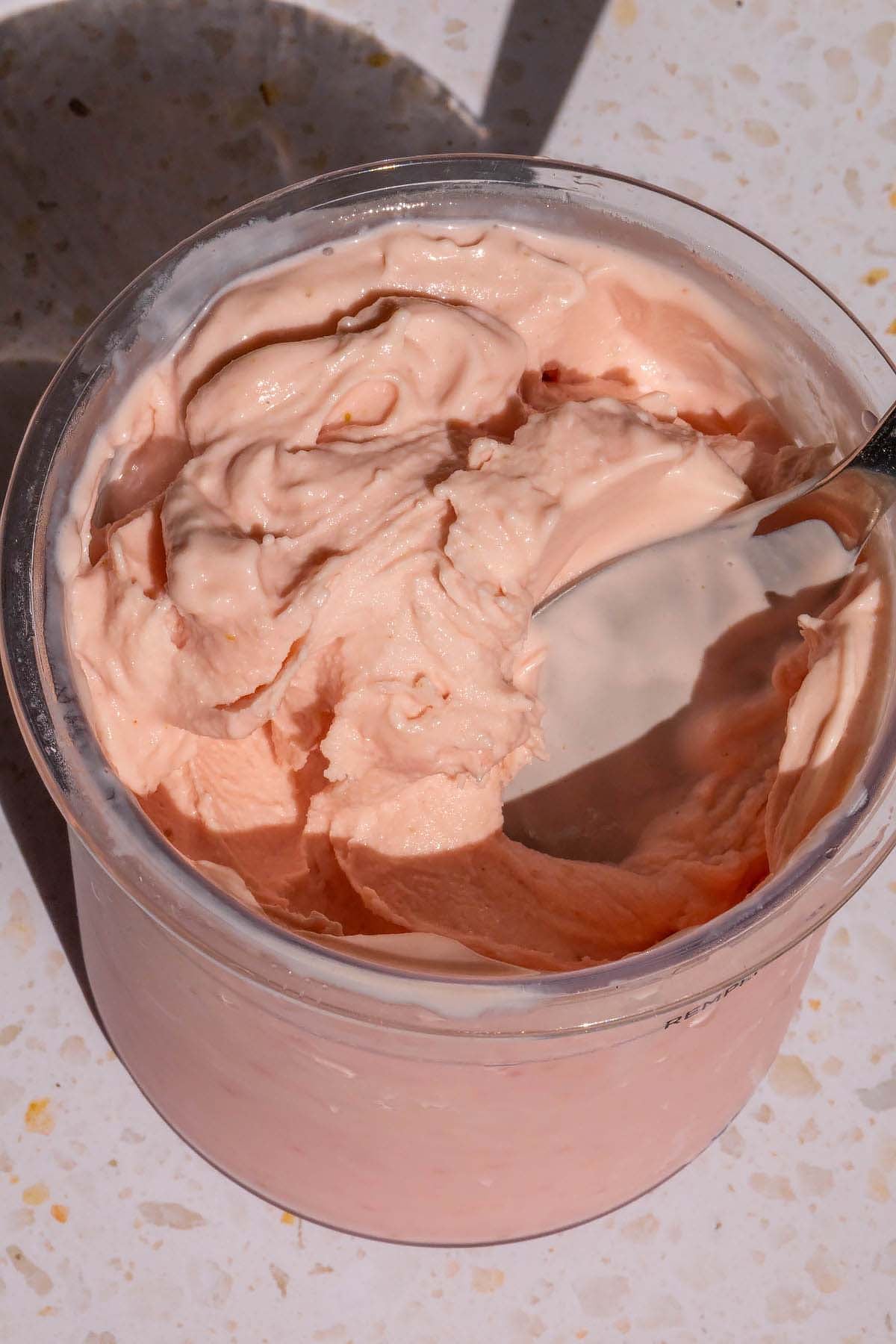 Ninja Creami strawberry ricotta ice cream