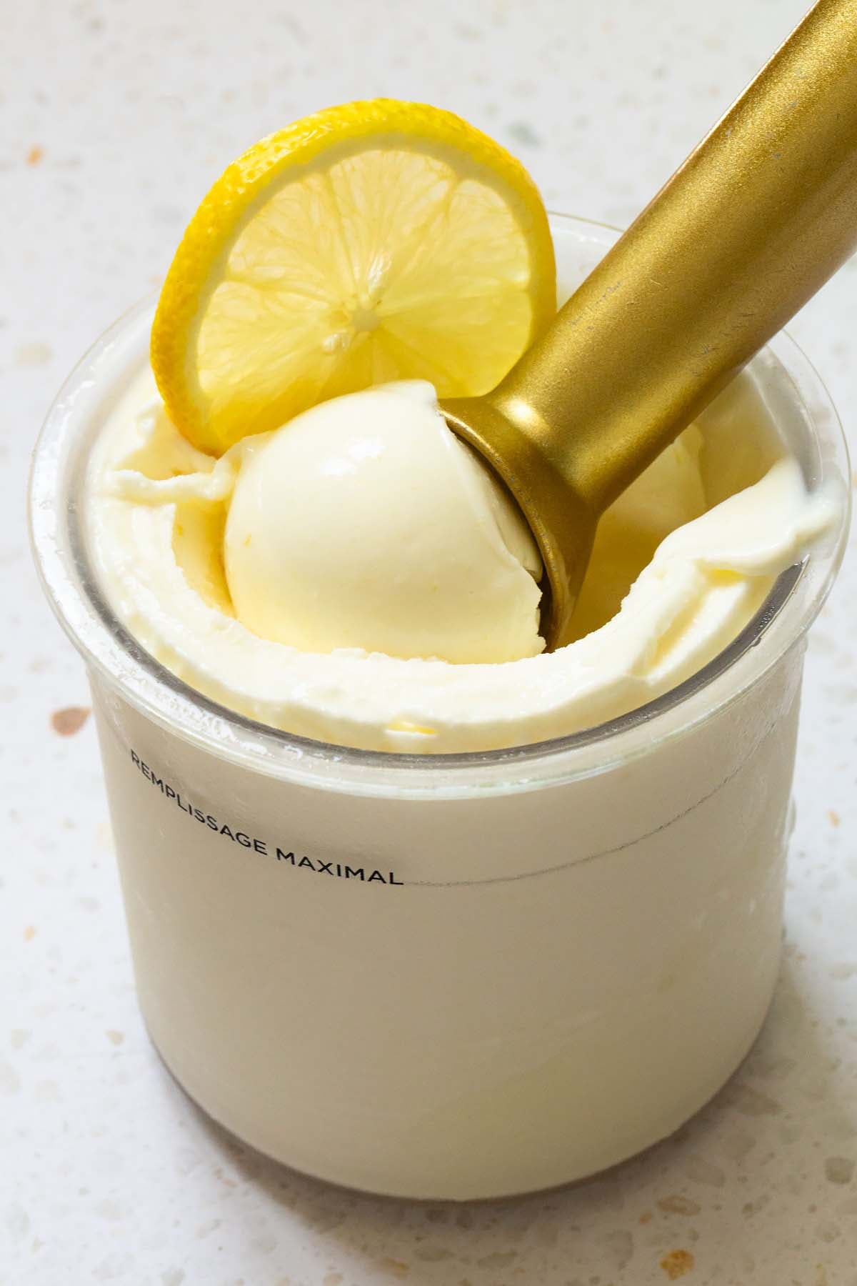 Ninja Creami lemon frozen yogurt