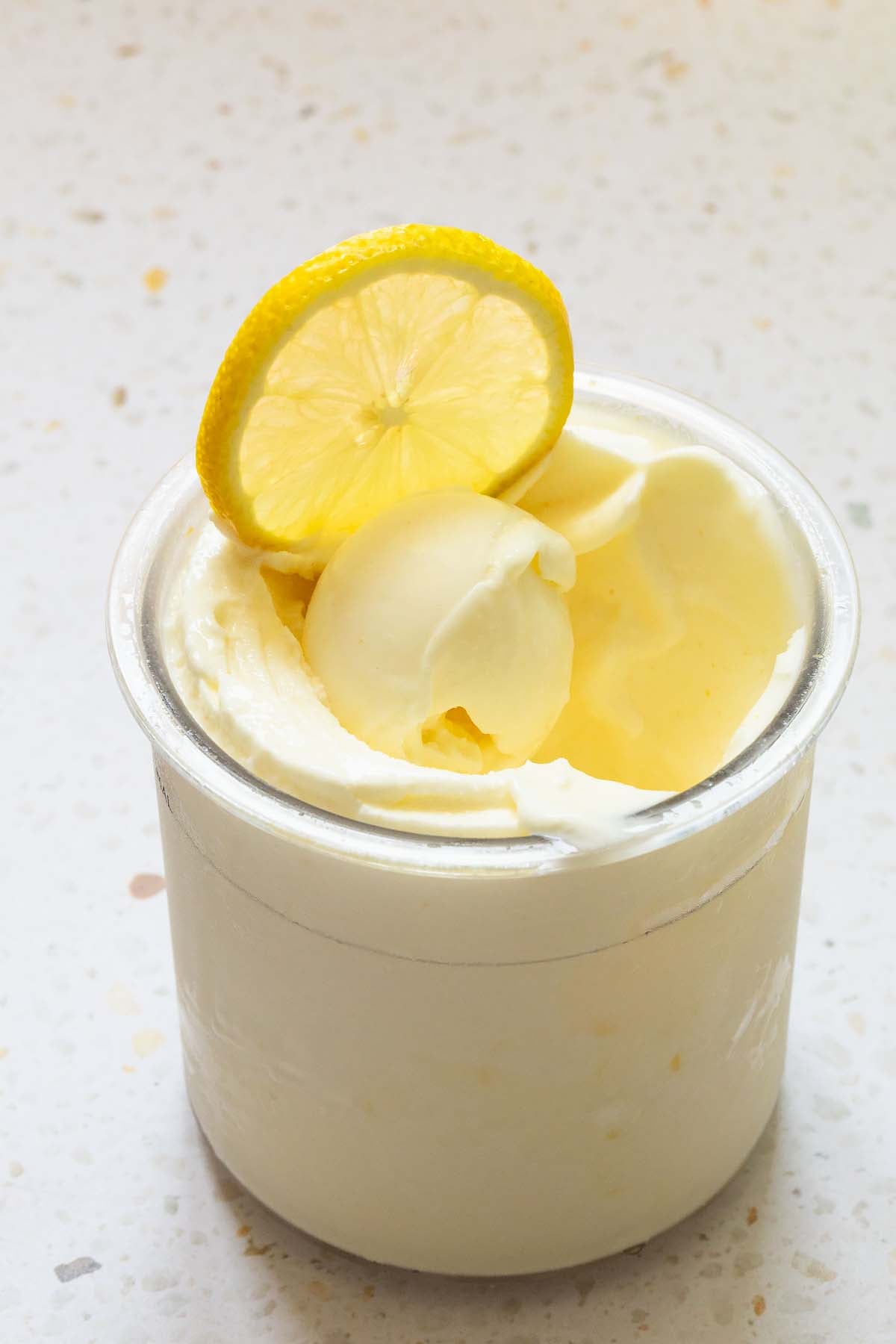 Ninja Creami lemon frozen yogurt