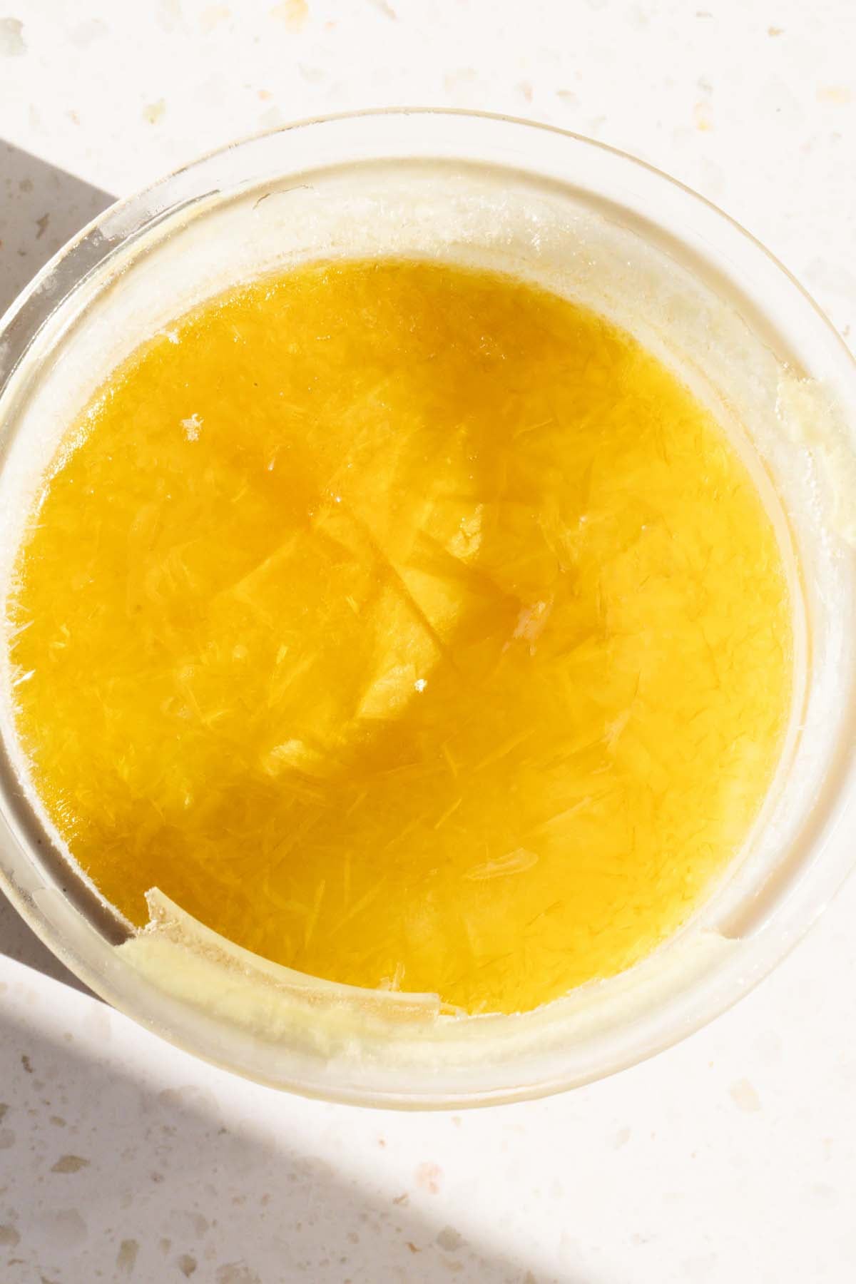 Frozen sorbet in Ninja Creami container