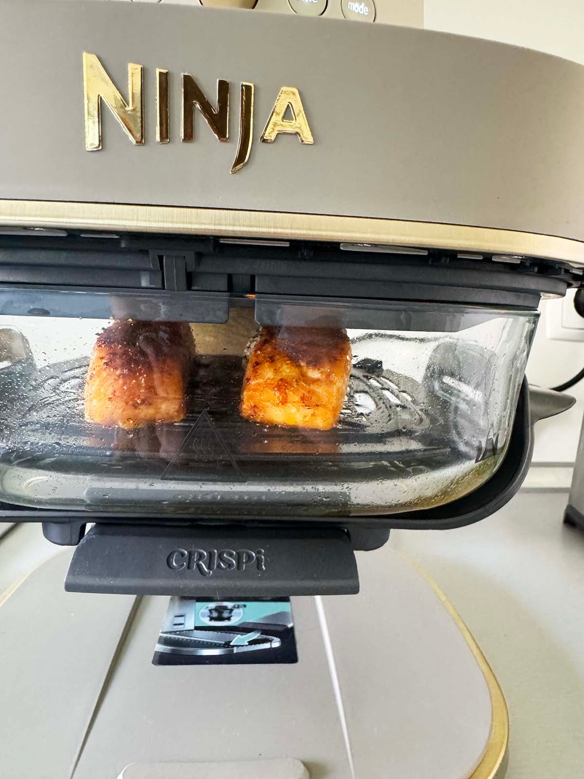 Salmon cooking in a Ninja Crispi