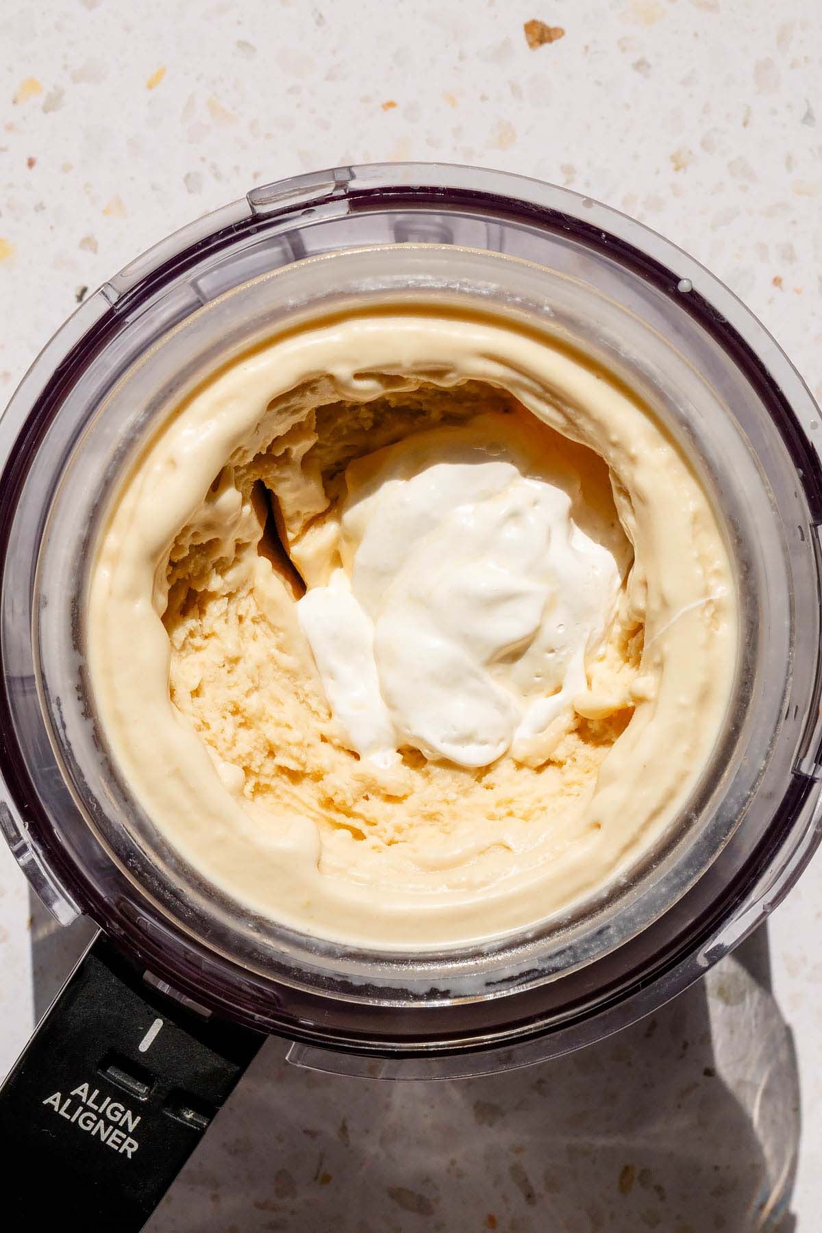 Adding marshmallow fluff to peanut butter ice cream