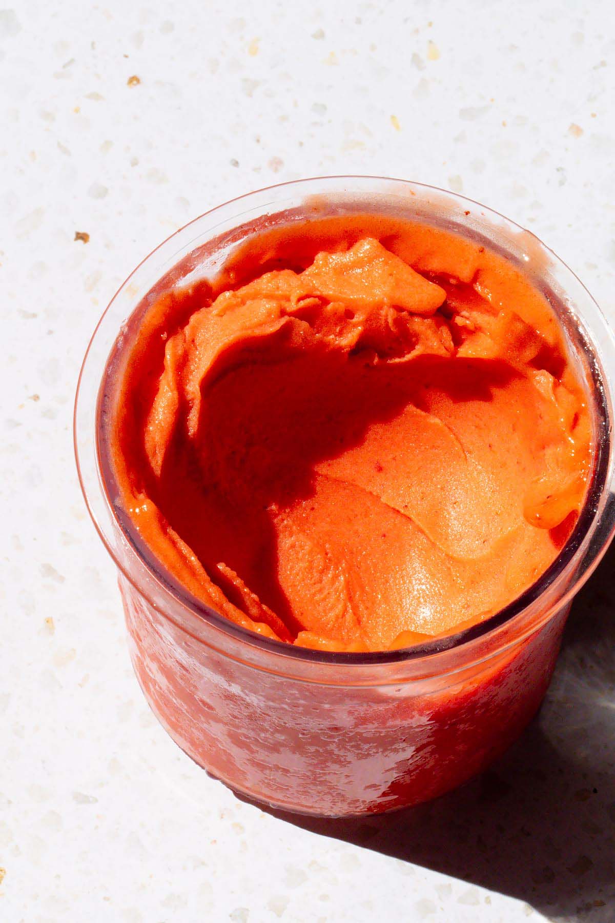 Ninja Creami strawberry peach sorbet