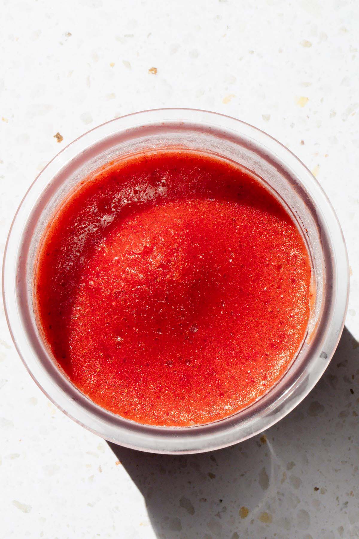 Frozen Ninja Creami strawberry peach sorbet