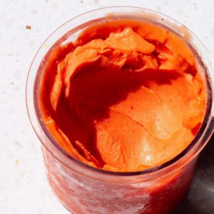 Ninja Creami strawberry peach sorbet