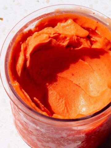 Ninja Creami strawberry peach sorbet