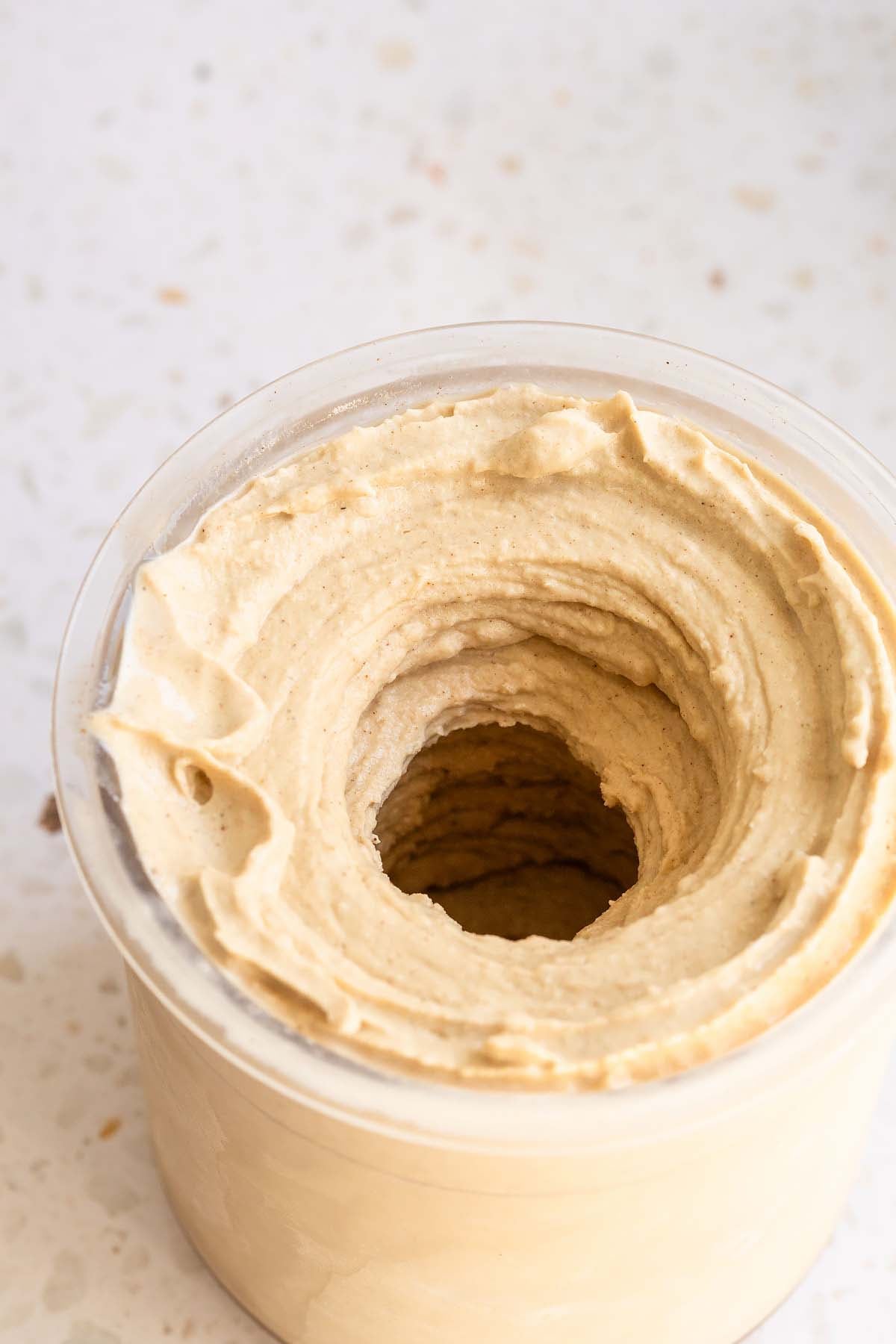 Processed gingerbread latte ice cream