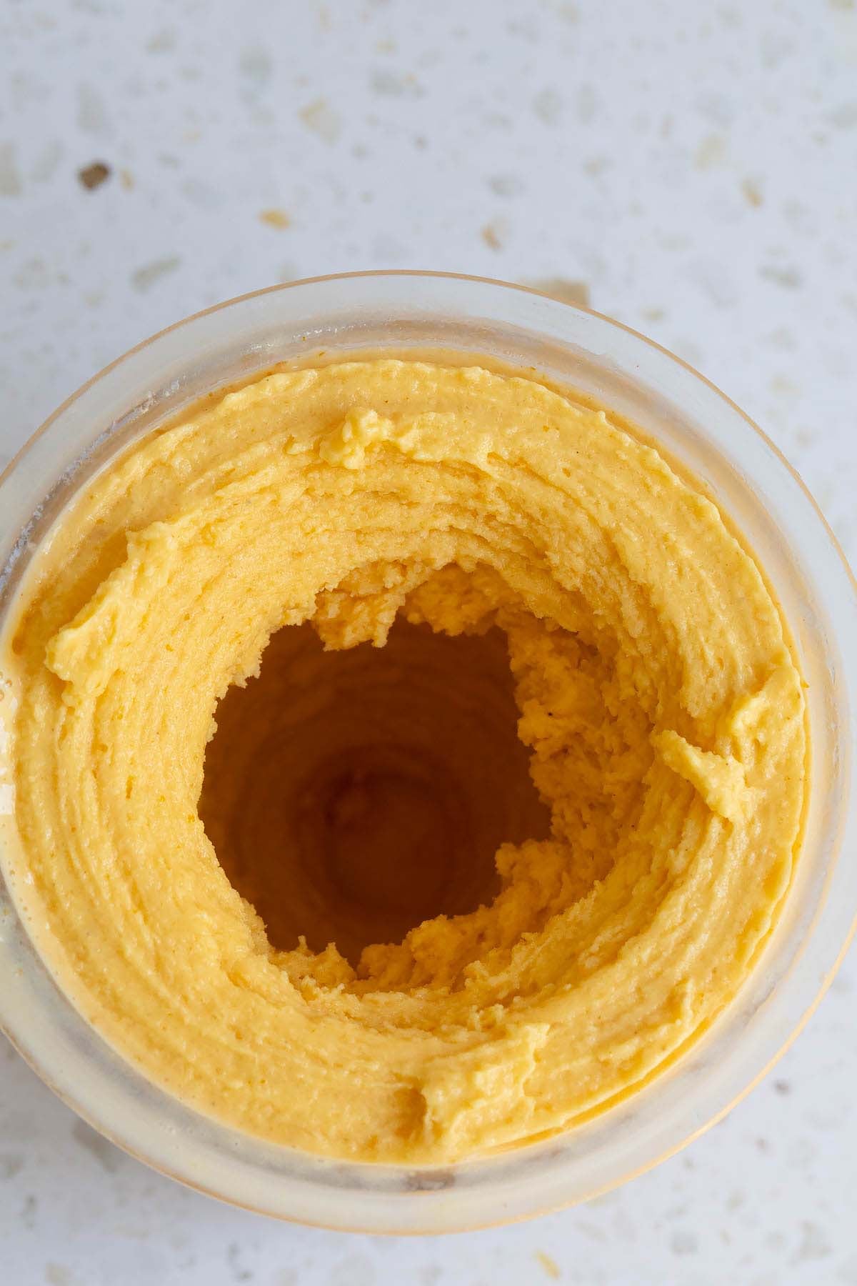 Processed pumpkin cheesecake ice cream